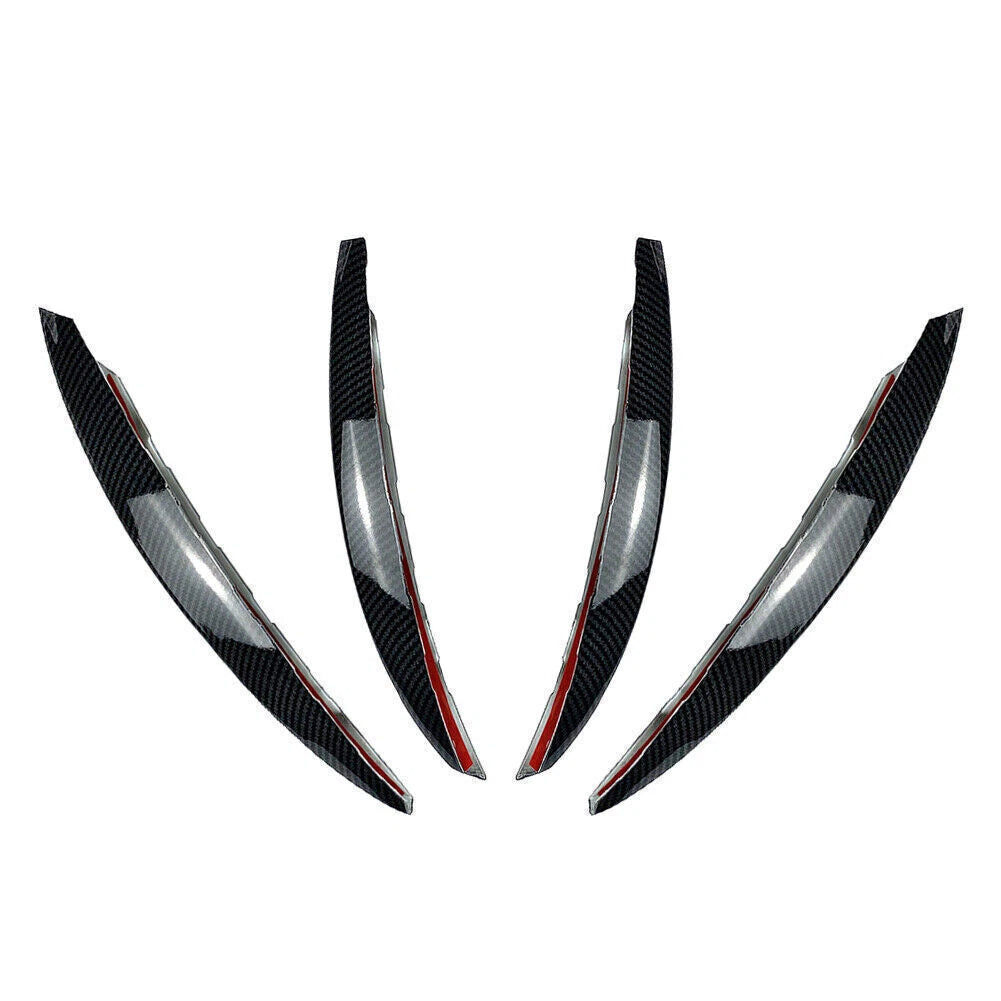 Carbon Front Bumper Splitter Fins Spoiler Canards for Mercedes Benz C-Class (2022-2023)