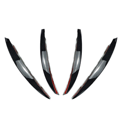 Carbon Front Bumper Splitter Fins Spoiler Canards for Mercedes Benz C-Class (2022-2023)