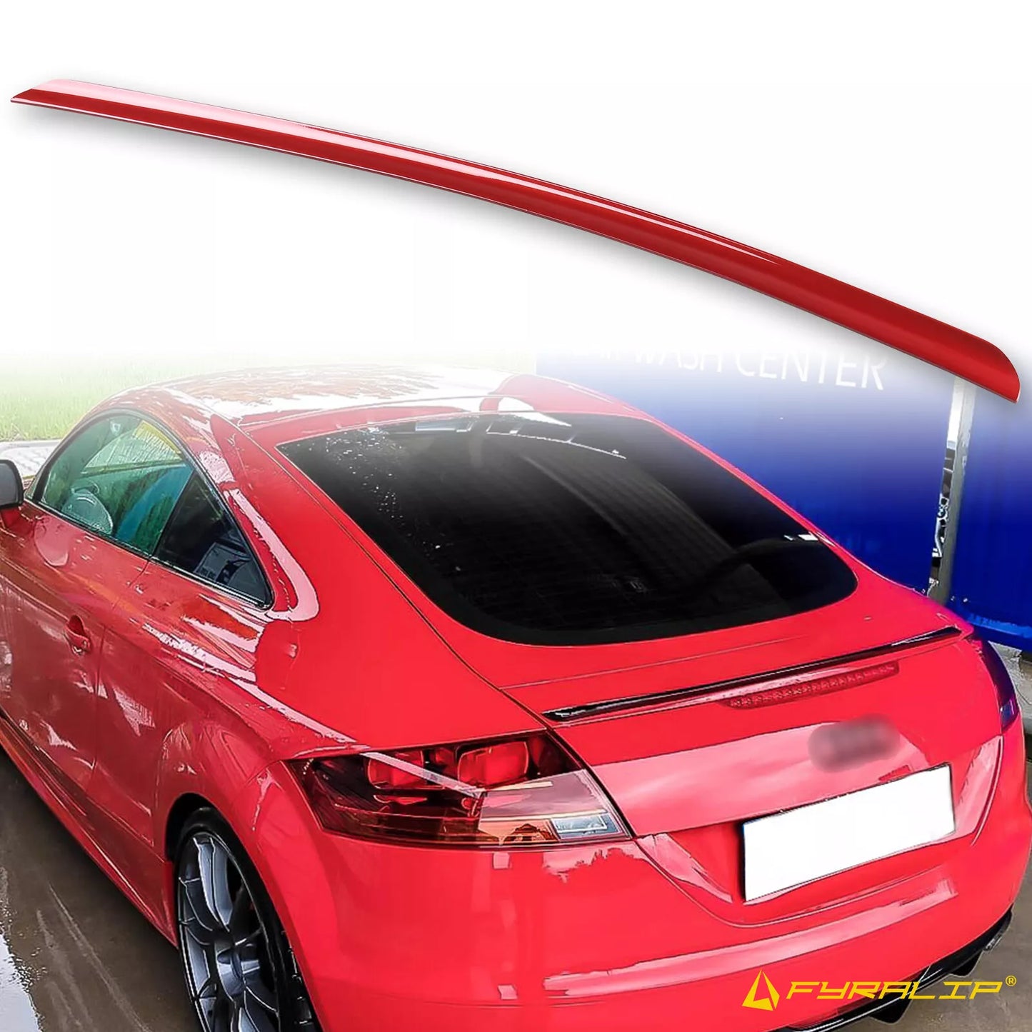 Red Boot Lip Spoiler for Audi TT 8J Coupe (2006-2014)