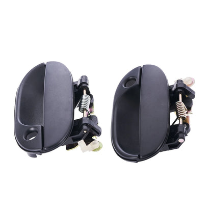 Outer Door Handle Set of 4 for Hyundai Excel X3 (1997-2000) Black Front Rear