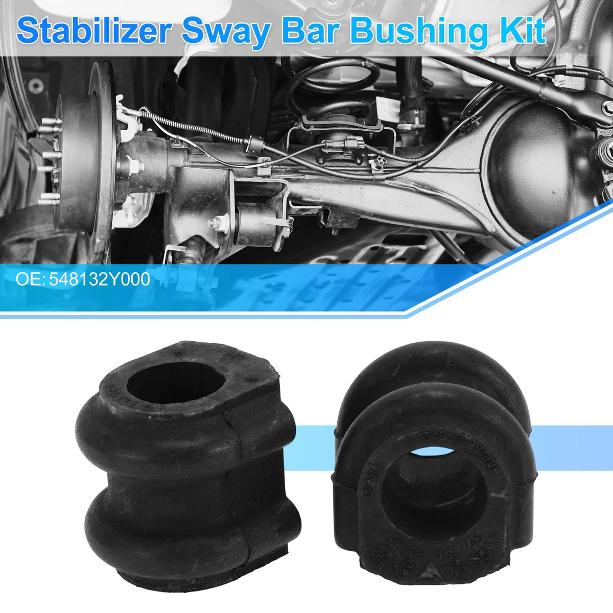 Black Stabilizer Sway Bar Bushings for Nissan Altima (2002-2006)