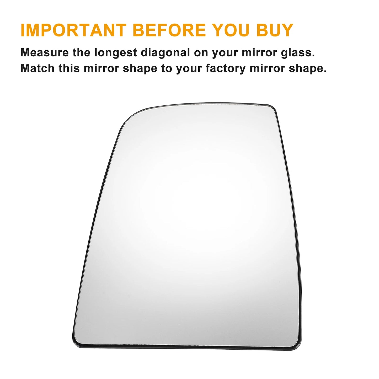 Left Upper White Mirror Glass w/ Back Heated for Ford Transit T150 T350 (2015-2023)