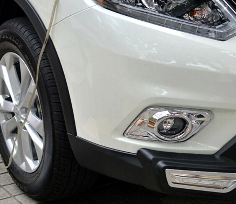 Chrome Front Fog Light Covers for Nissan Rogue X-TRAIL (2014-2016)