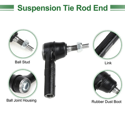 6pcs Front Suspension Kit Tie Rod Ends with Boots for Dodge Dakota (2005-2011)