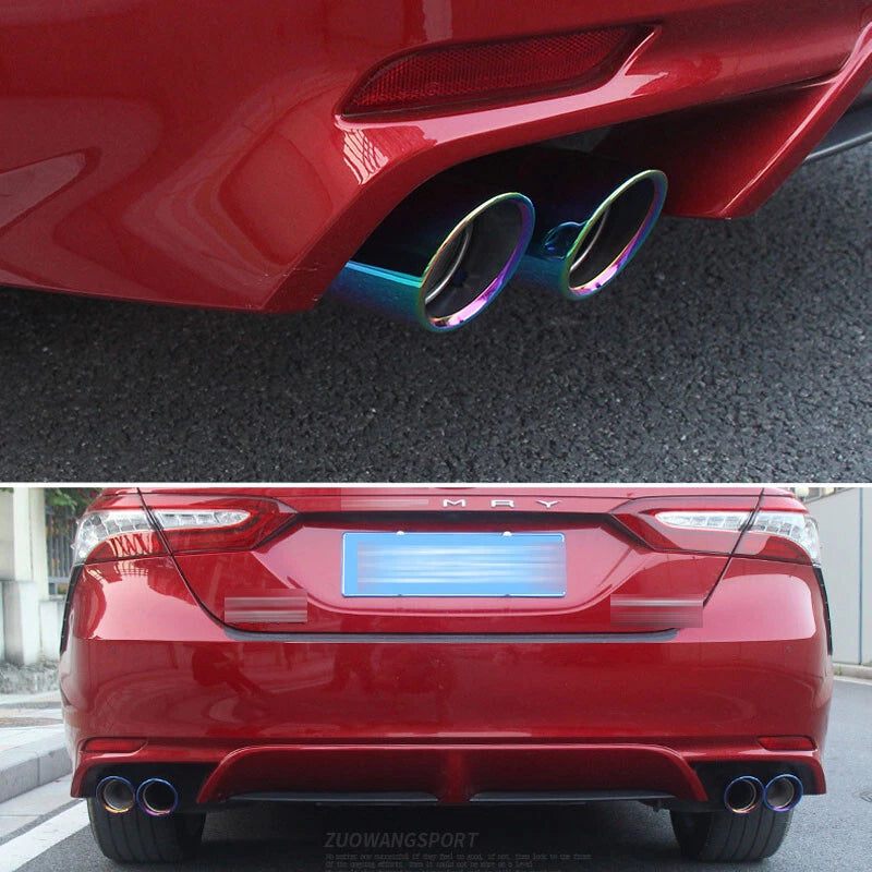 Pair Car Stainless Steel Exhaust Muffler End Tip Fit for Toyota Camry 2018-2020