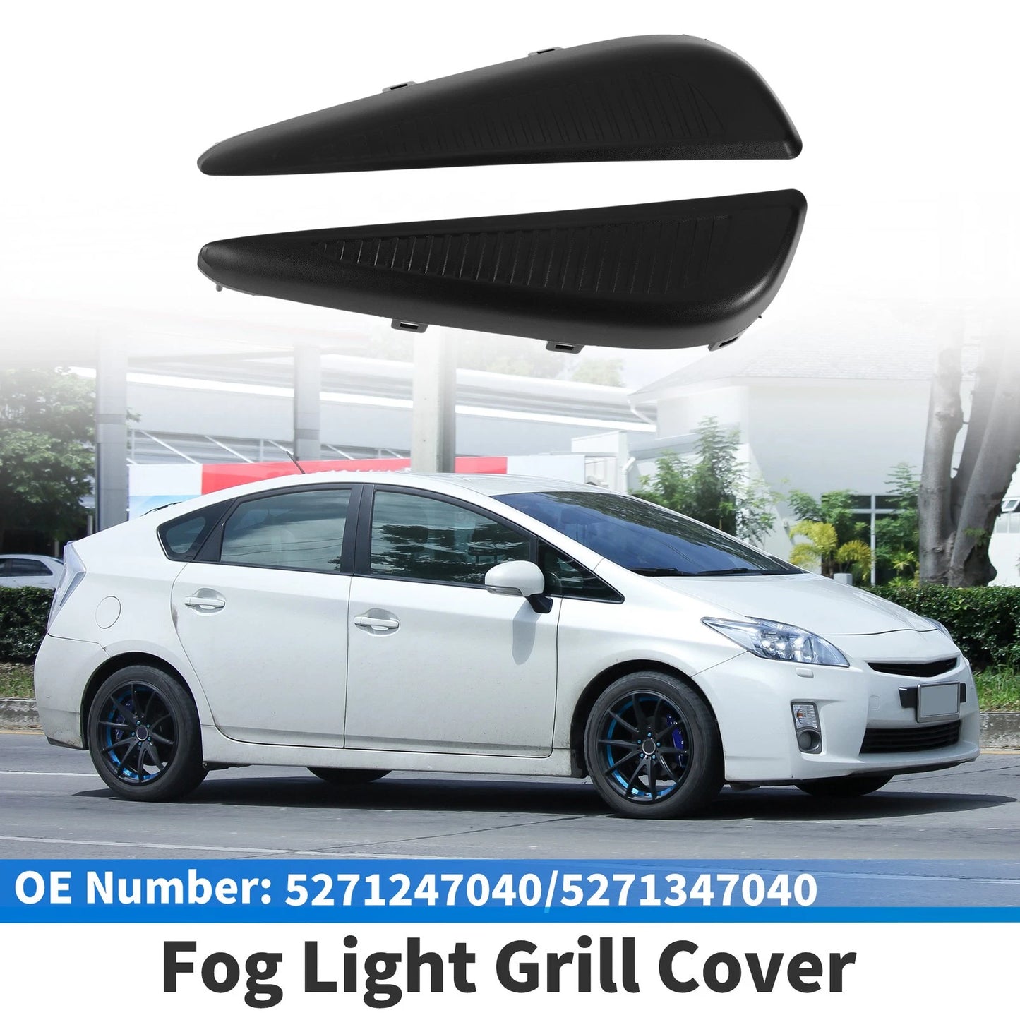 Front Left Front Right Fog Light Grill for Toyota Prius (2019–2022)