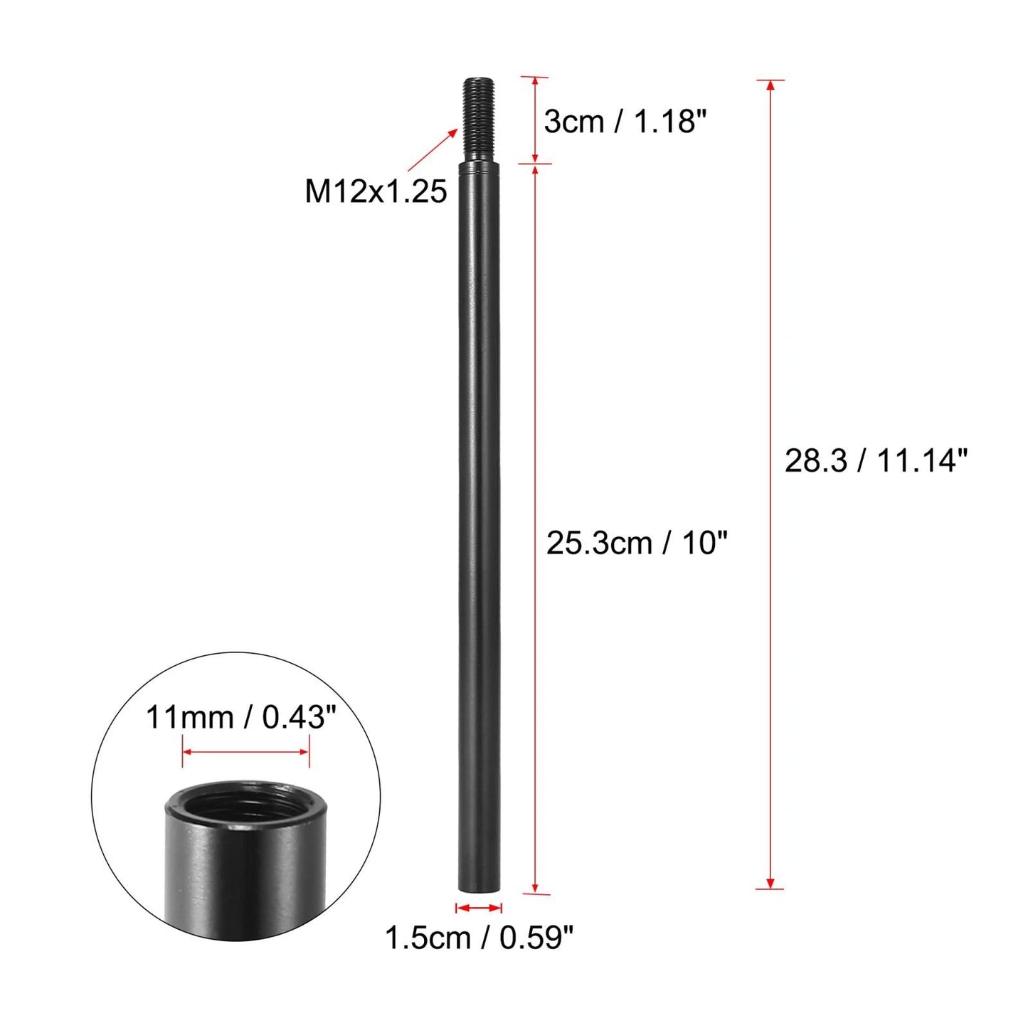 10" Gear Shift Knob Extender for Subaru, Toyota