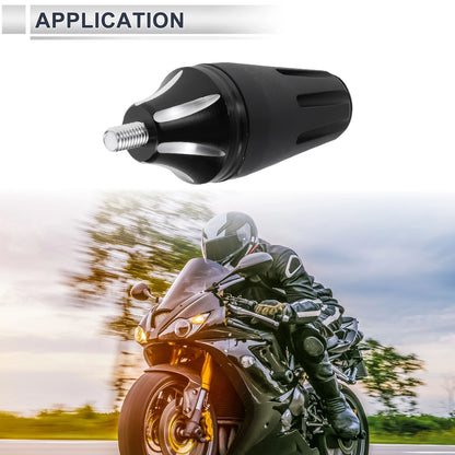 8mm Aluminum Alloy Motorcycle Slider Frame with Bolt 1 Set Black