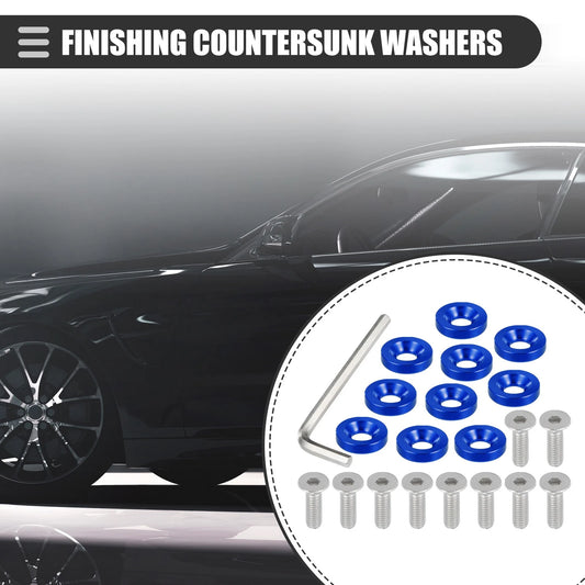 1 x Finishing Countersunk Washers Dress Up Tool for Car Motorcycle Blue