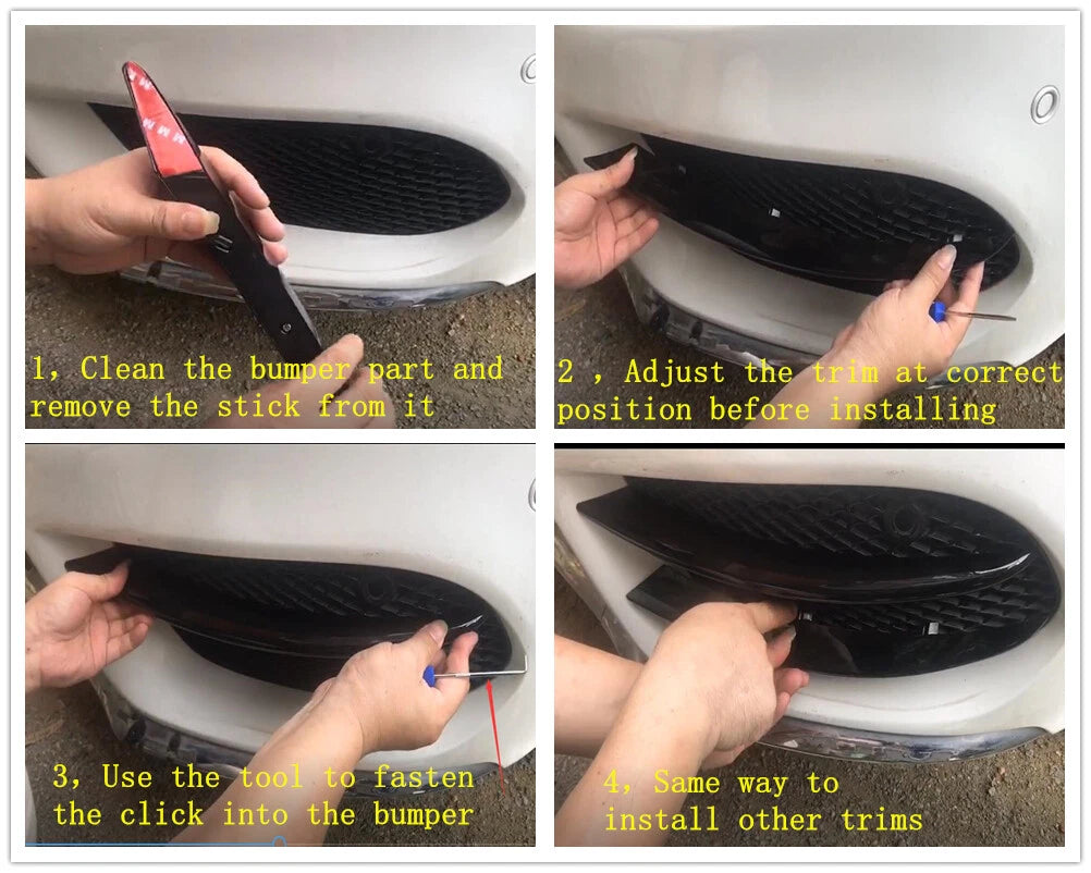 Fog Light Cover Trim for 2015-18 Mercedes-Benz C Class (2015-2018)