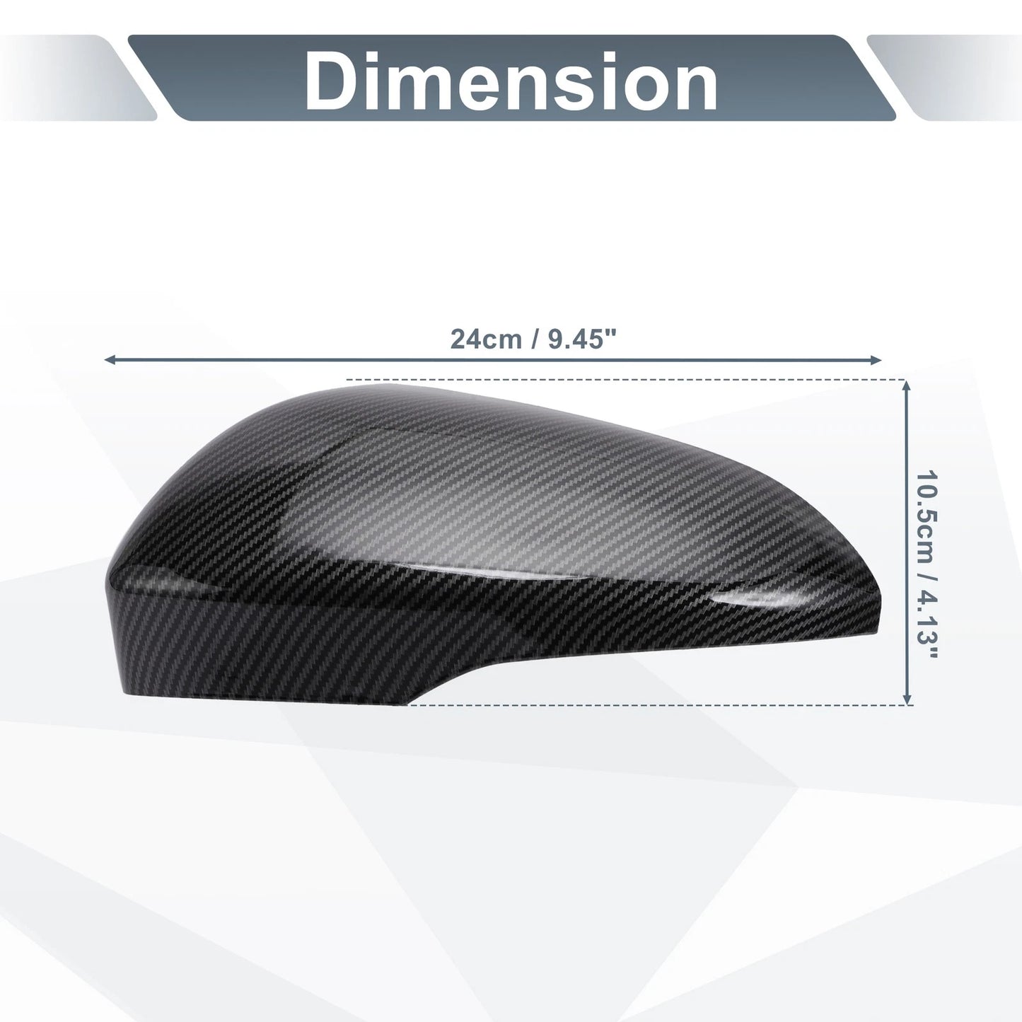 Rearview Mirror Cover Cap  Black Carbon Fiber for Ford Fusion (2013-2019)