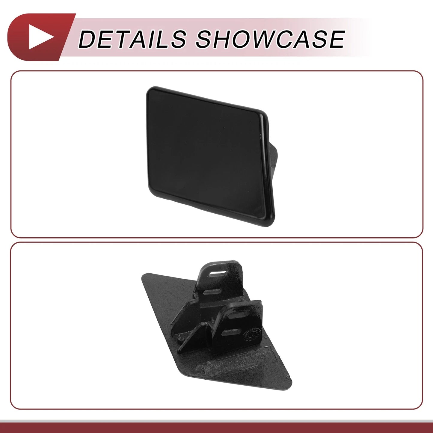 Bumper Headlight Washer Nozzle Cover Cap for BMW 328i Black