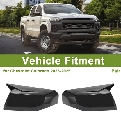 1 Pair Mirror Cover Cap Gloss Black for Chevrolet Colorado (2023 - 2025)