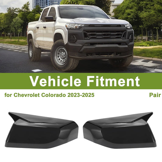 1 Pair Mirror Cover Cap Gloss Black for Chevrolet Colorado (2023 - 2025)