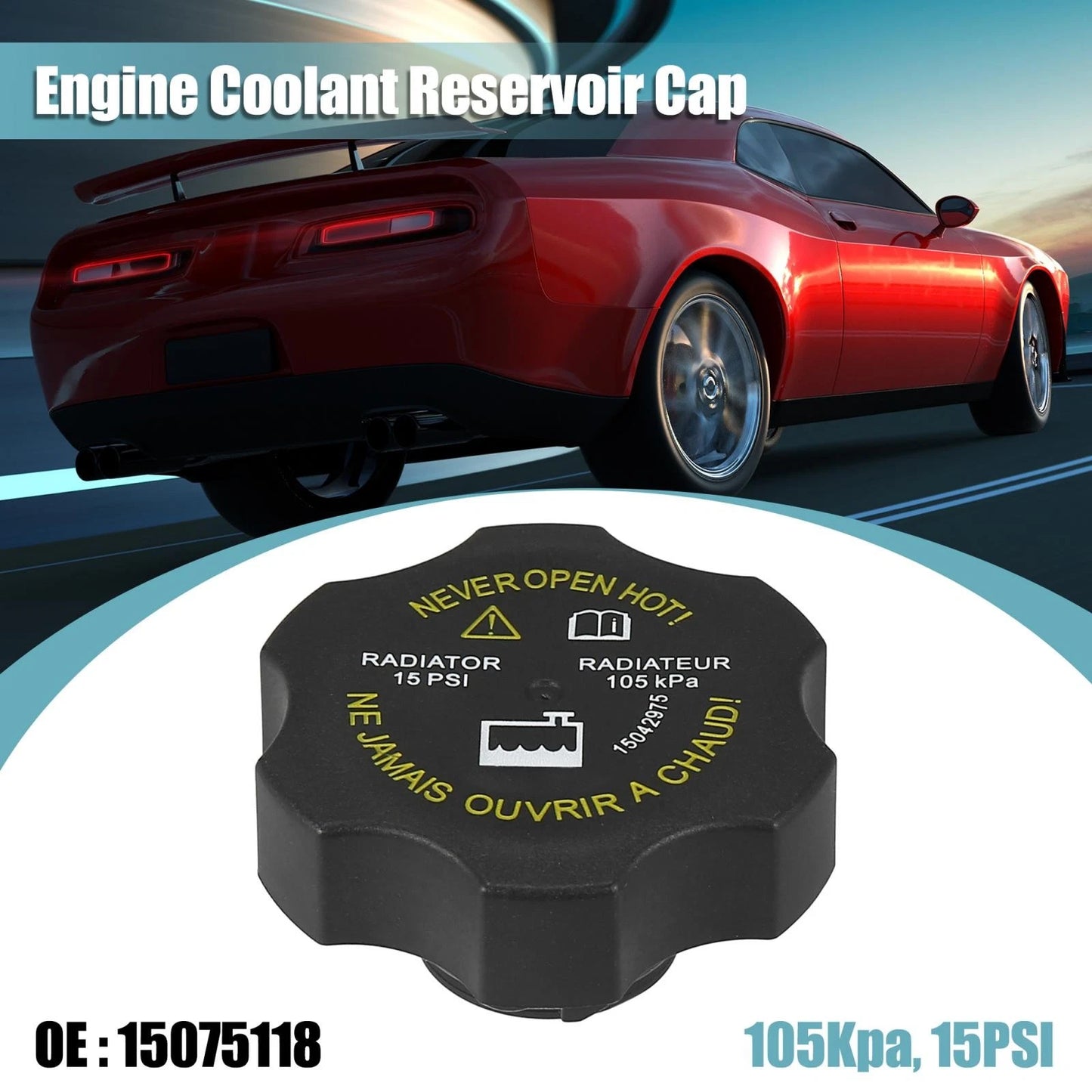 Car Radiator Coolant Recovery Cap for GMC Sierra 3500