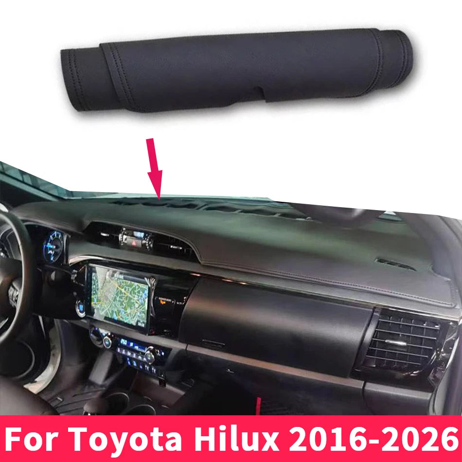 Dash Cover / Non-slip Leather / Dash Carpet & Mat for Toyota Hilux (2016–2026)