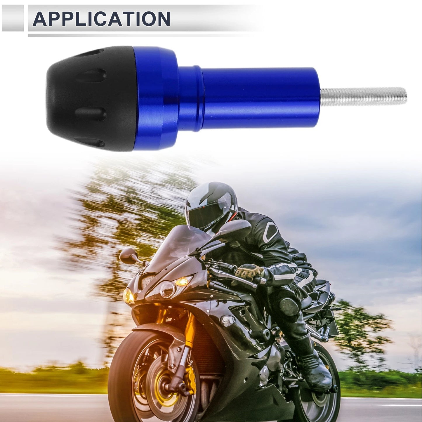 10mm Blue Slider Frame Bolt 1 Set for Motorcycle