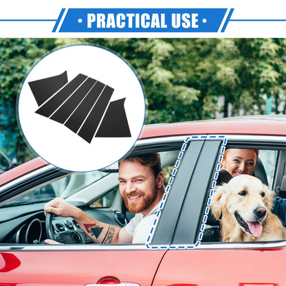 6 x Pillar Posts Window Trim Cover for Chevrolet Malibu (2016-2021) Black