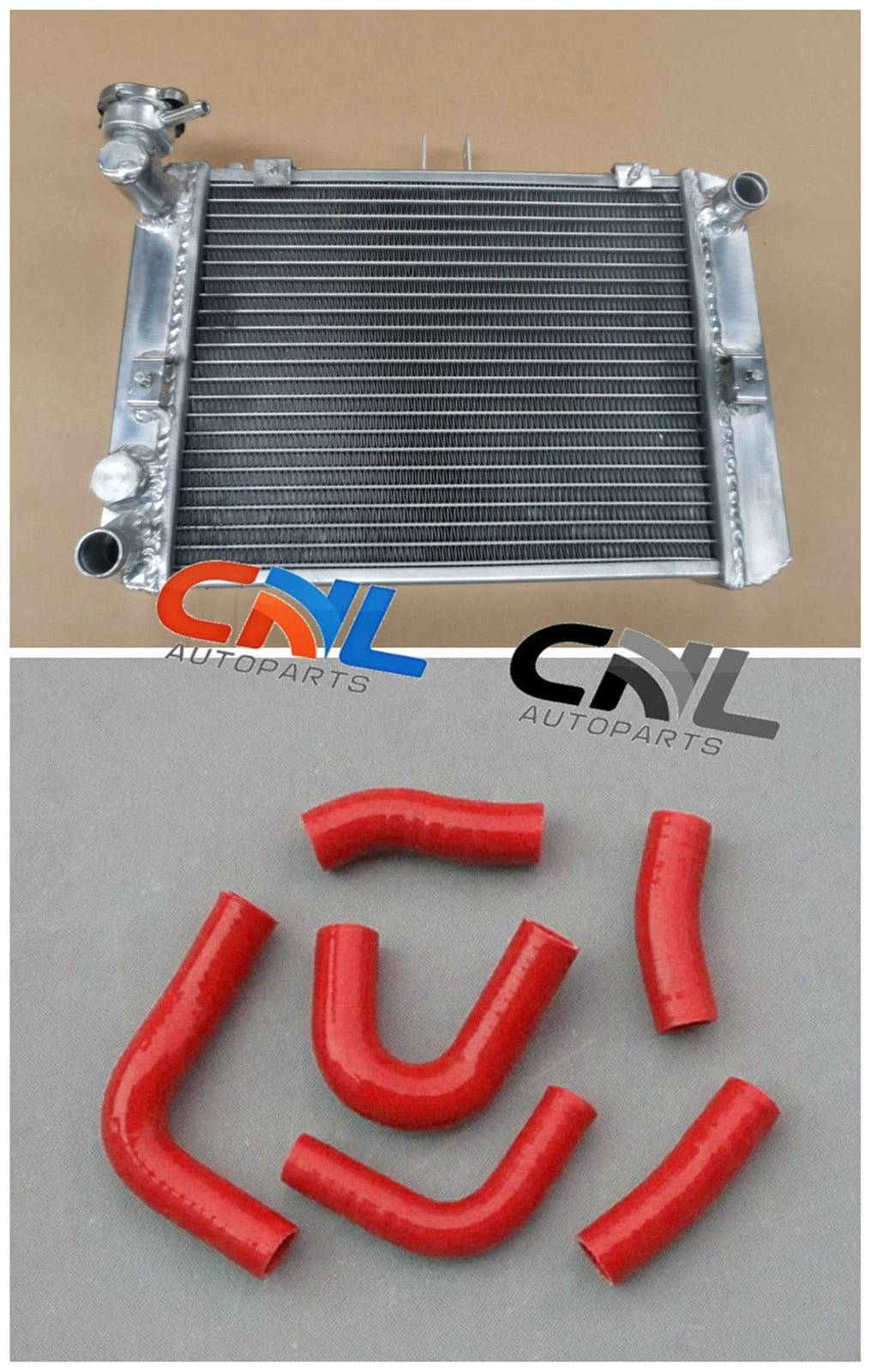 Aluminum Radiator + Red Silicone Hose for Honda V65 Magna (1983-1985)