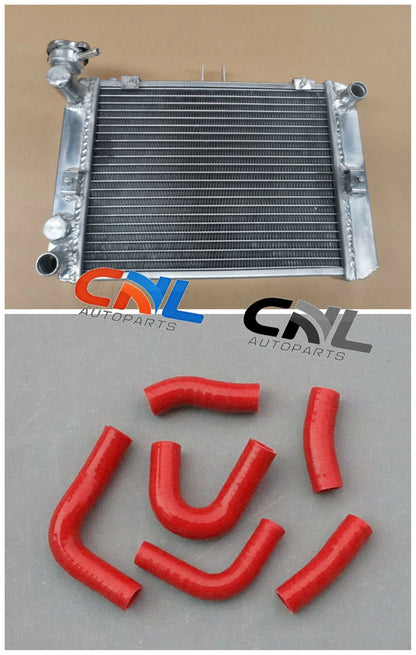 Aluminum Radiator + Red Silicone Hose for Honda V65 Magna (1983-1985)