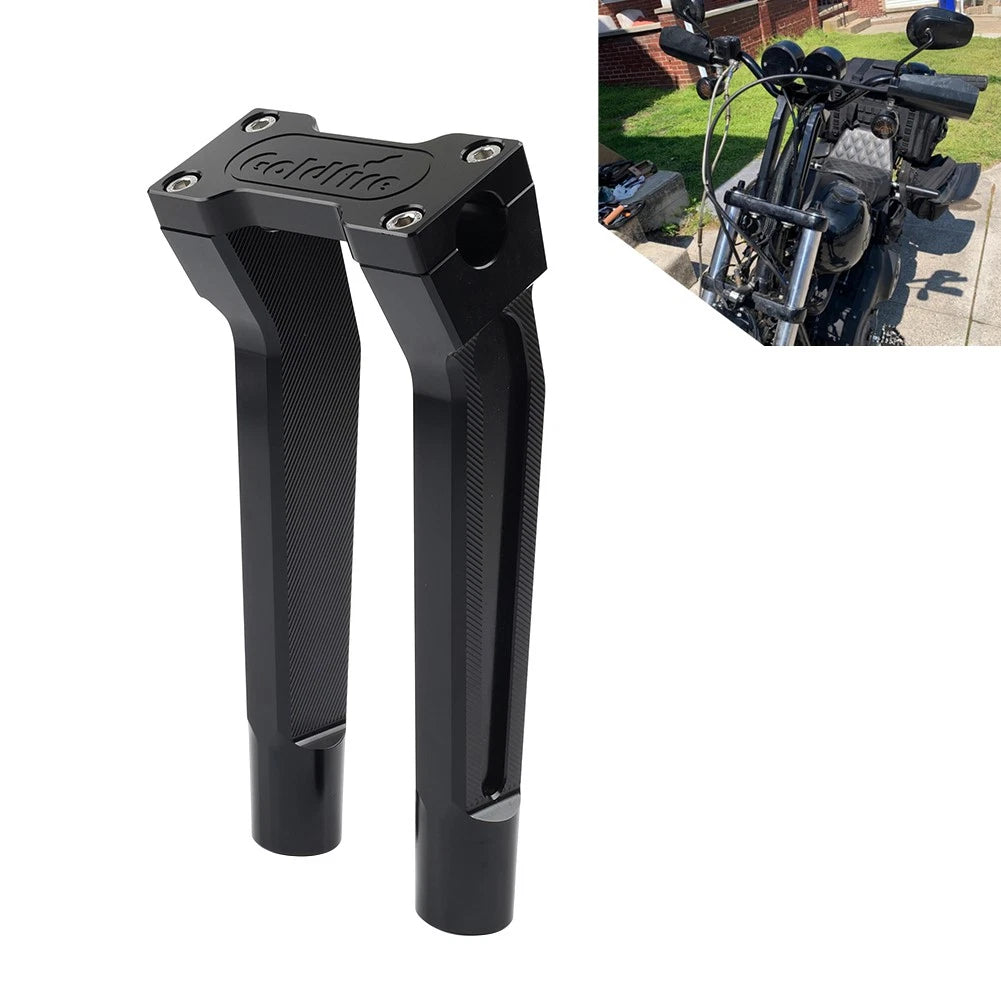 Black 10" Pullback Handlebar Risers Clamp for Harley 1" Handlebar