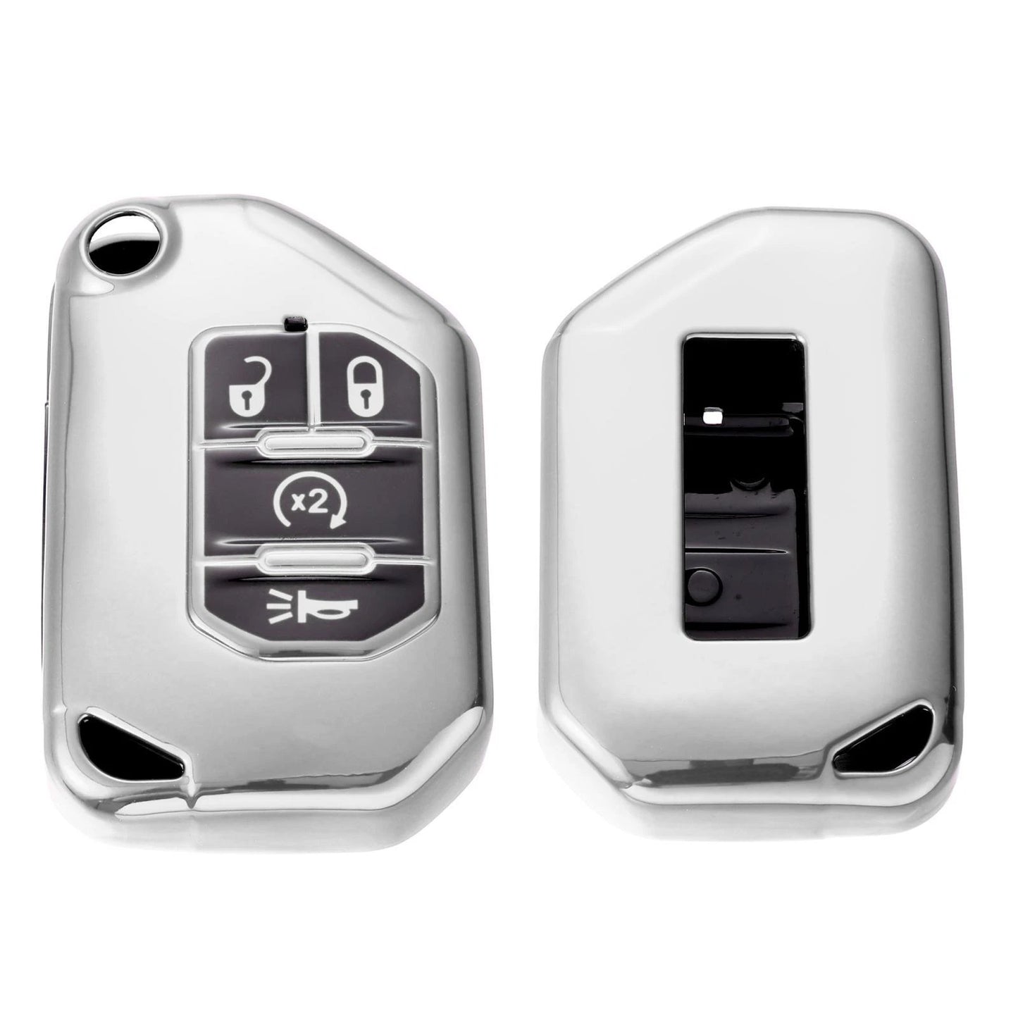 TPU Key Fob Cover for Jeep Wrangler JL Gladiator JT Rubicon (2018-2021)