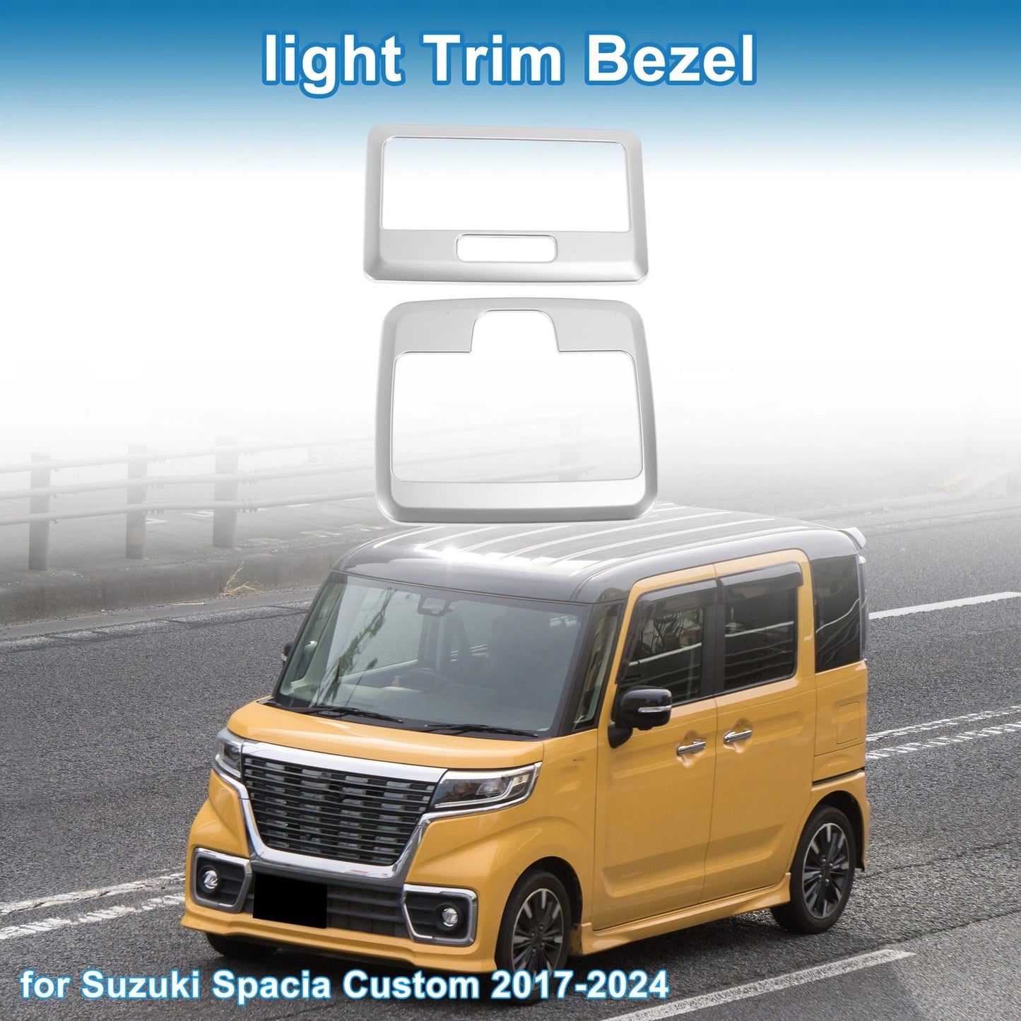 Front Row Light Trim Bezel for Suzuki Spacia Custom (2017-2024) Silver