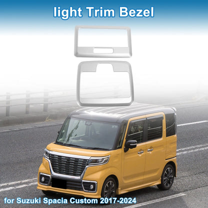 Front Row Light Trim Bezel for Suzuki Spacia Custom (2017-2024) Silver