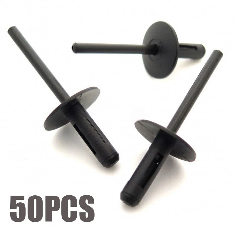 50pcs 5.7mm Plastic Blind Rivets for Arches Side Skirts Sills Bumpers