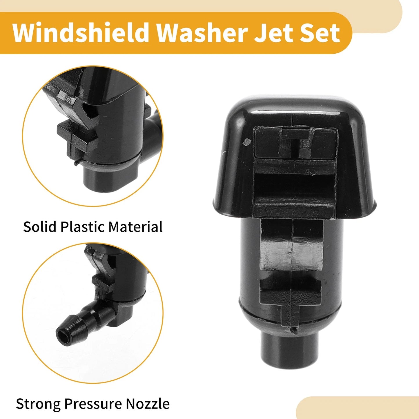 Windshield Washer Nozzle Kit 2 x for Dodge Nitro (2007-2011)