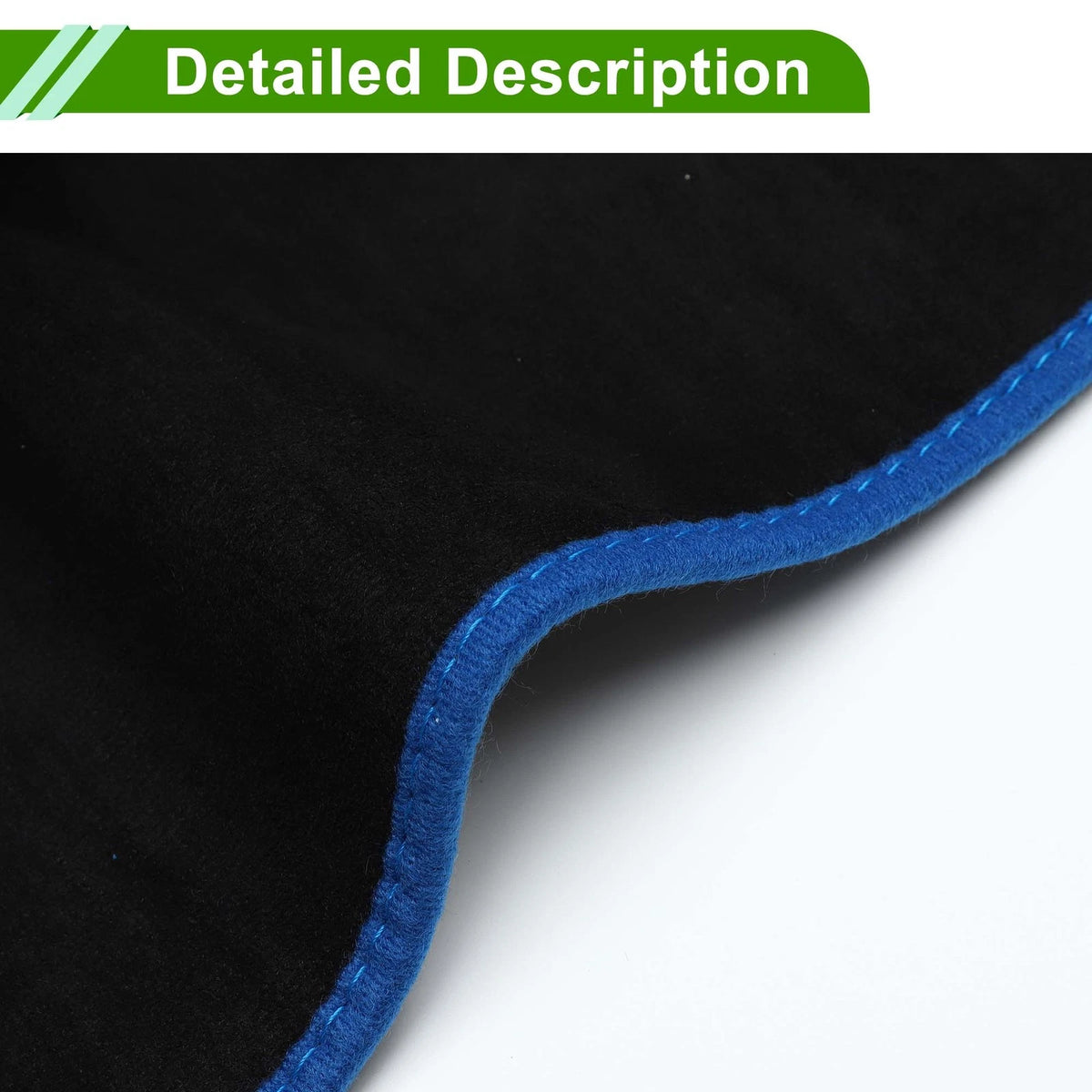 Dashboard Cover Mat for Toyota Hilux Gun125 2017-2020 Black Blue