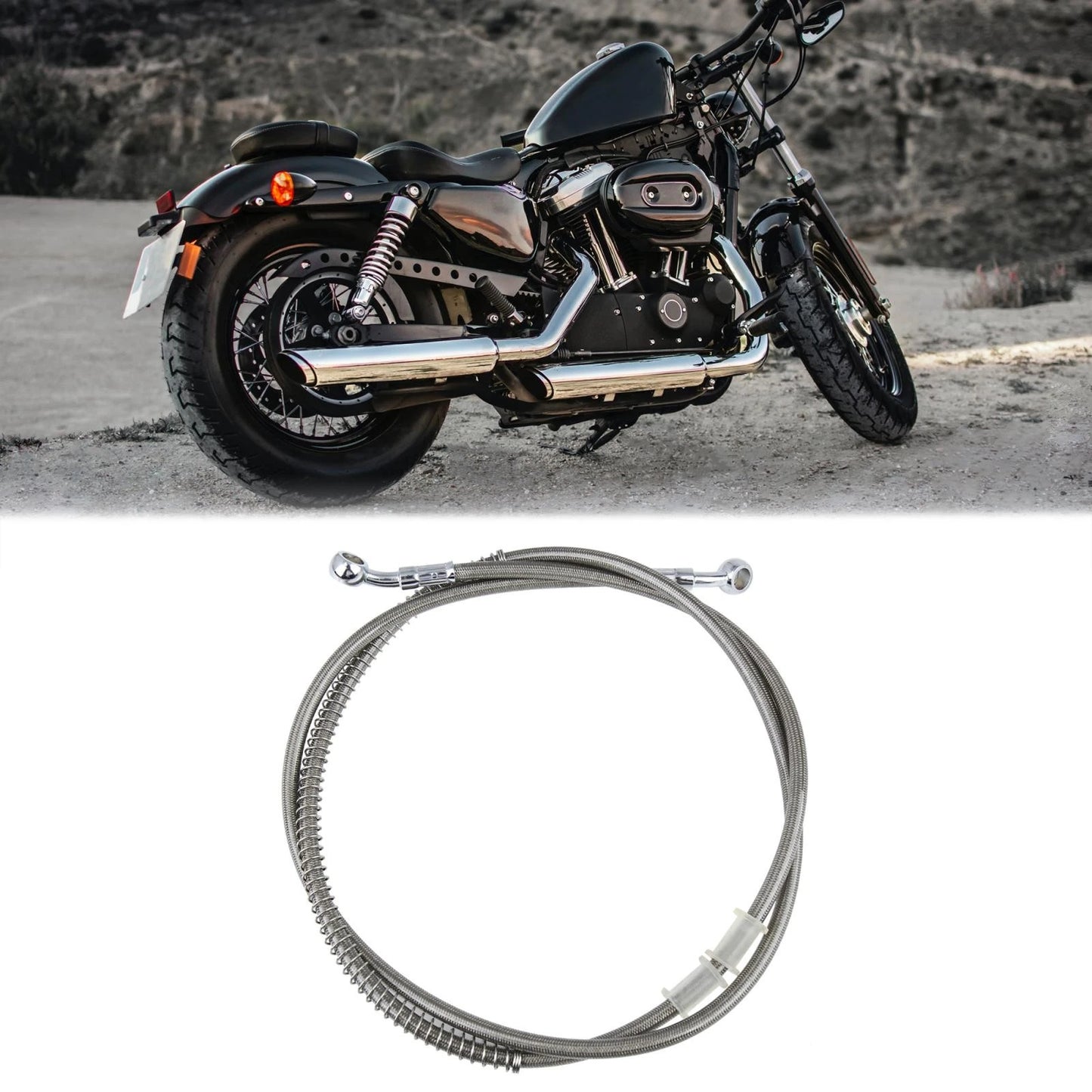 Stainless Steel Clutch Hydraulic Oil Hose Line 150cm for Motorcycle