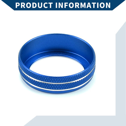 AC Climate Switch Knob Cover Ring for Ford Mustang 2015-2021 Blue