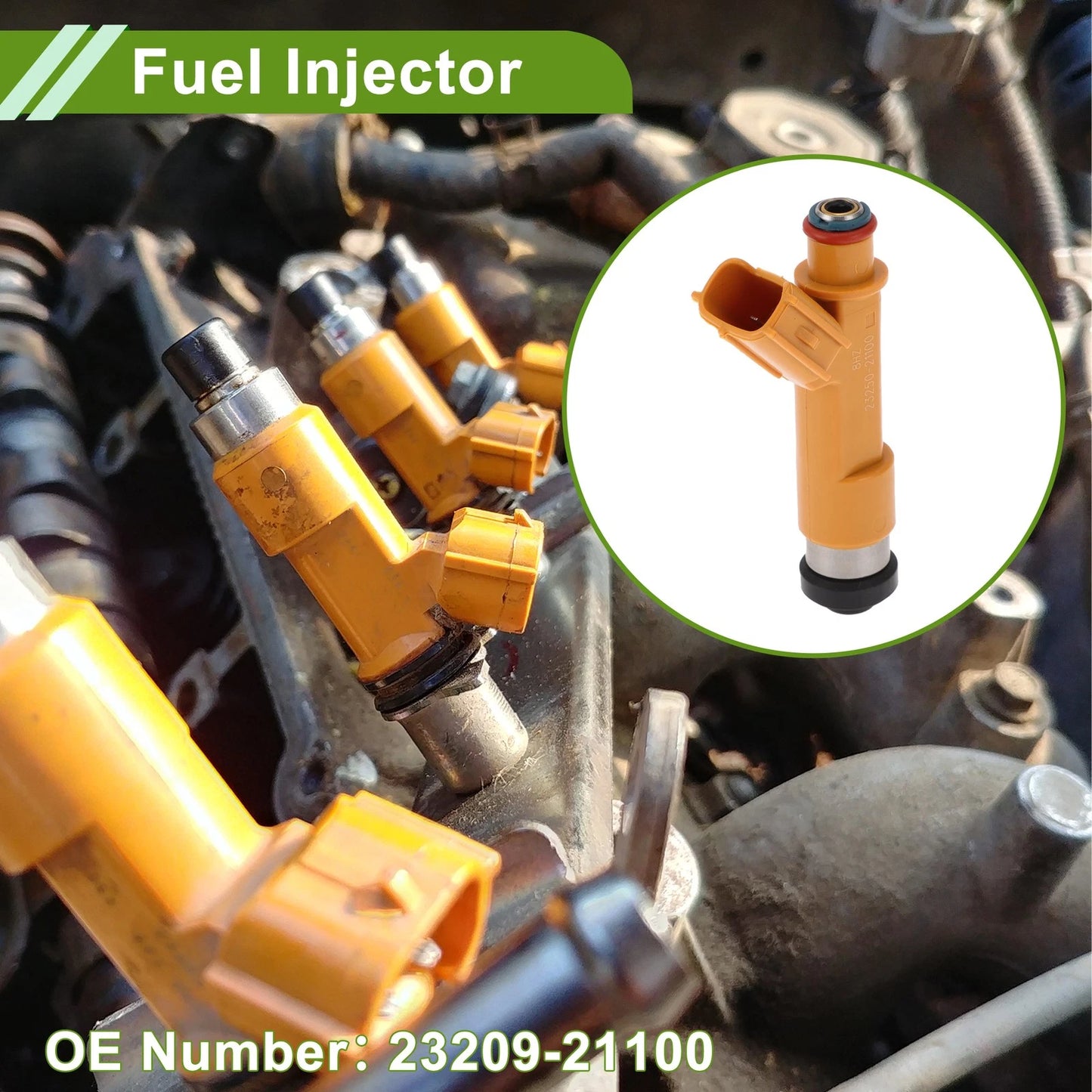 Fuel Injector 1 Pcs for Toyota RACTIS 1.5 (2010-2016) Orange