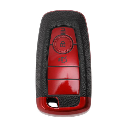 Red TPU Silicone Key Fob Cover for Ford Mondeo (2015-2022)
