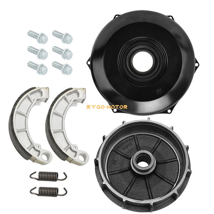 Rear Brake Drum Cover Hub Shoes for Honda Rancher 420 TRX420 4x4 (2014–2024)