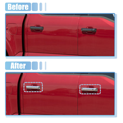 4 Pcs Door Handle Trim Covers for Ford F150 (2021-2022) Silver Tone