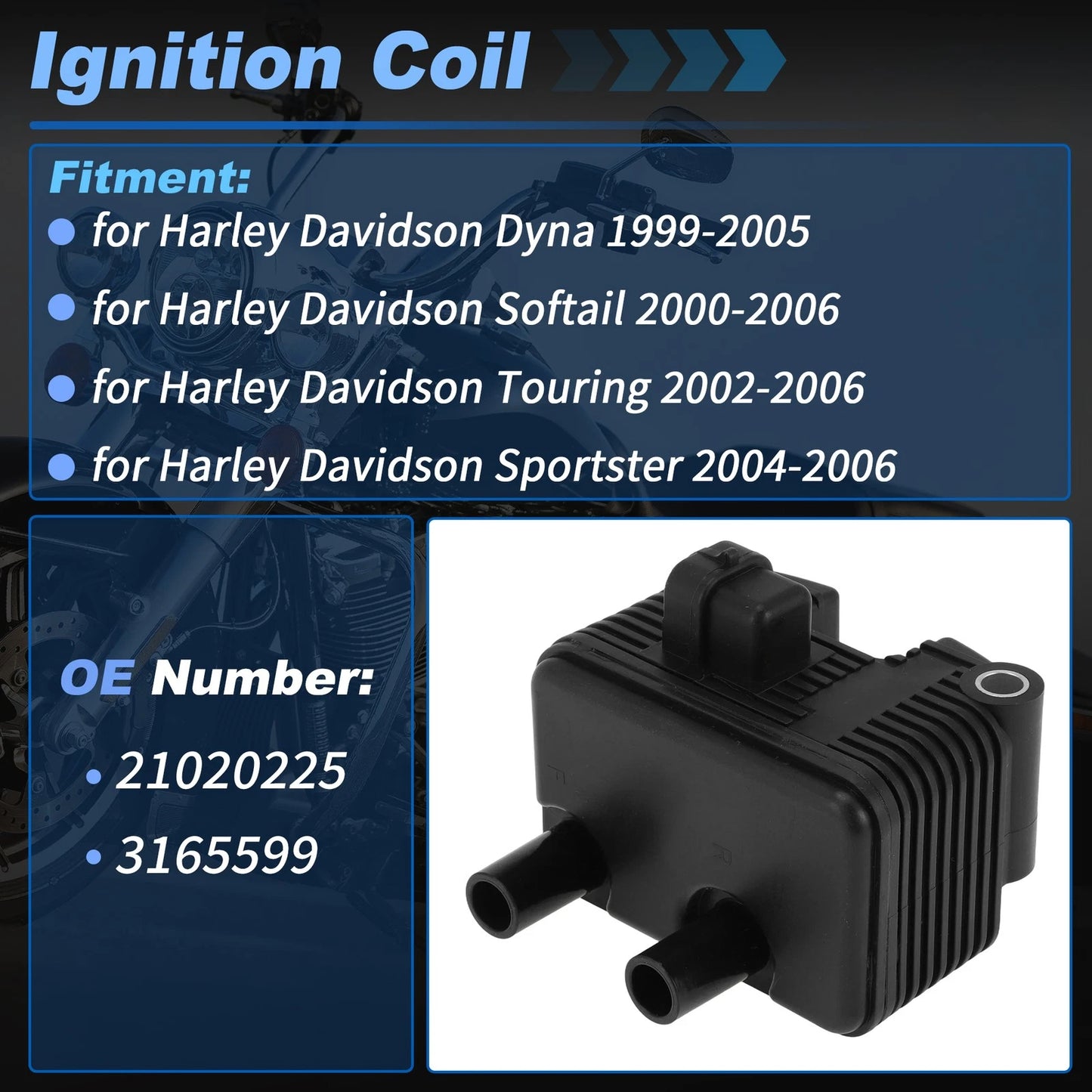 1x Ignition Coil for Harley Davidson Dyna (1999–2005)