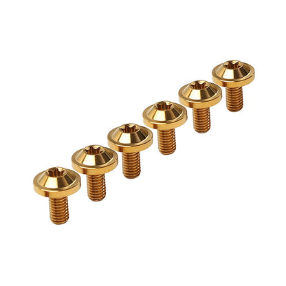 6 x Gold Titanium M6x20mm Torx Head Bolts for Bike Motorcycle