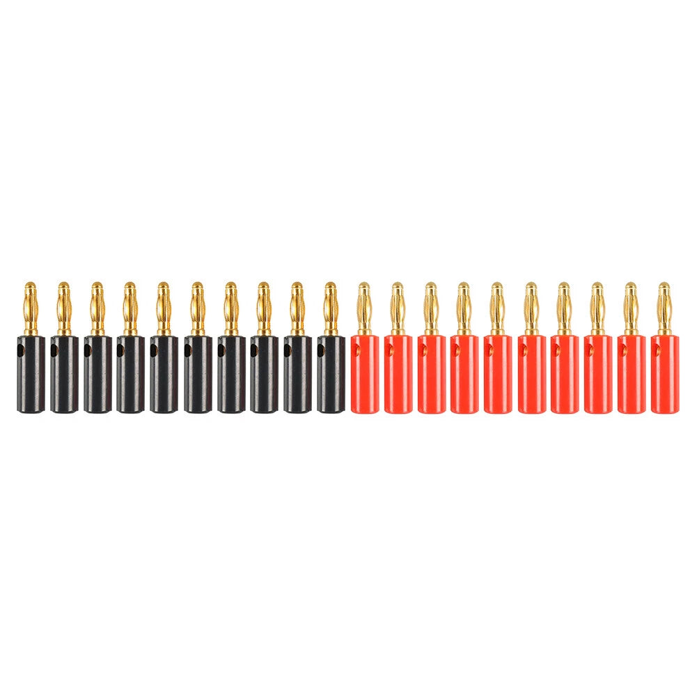 4MM Gold Plated Audio Speaker Cable Wire 2 x Banana Plug Connectors for Various Models