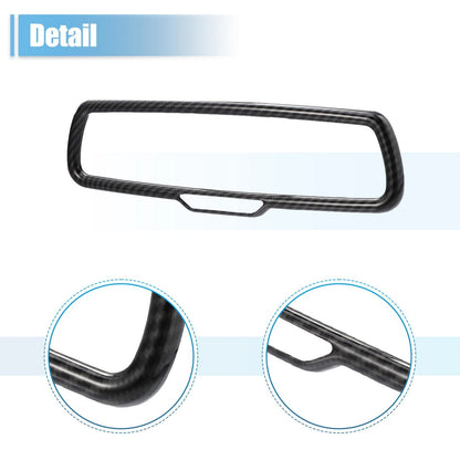 Rearview Mirror Cover for Dodge ABS Black Carbon Fiber Pattern