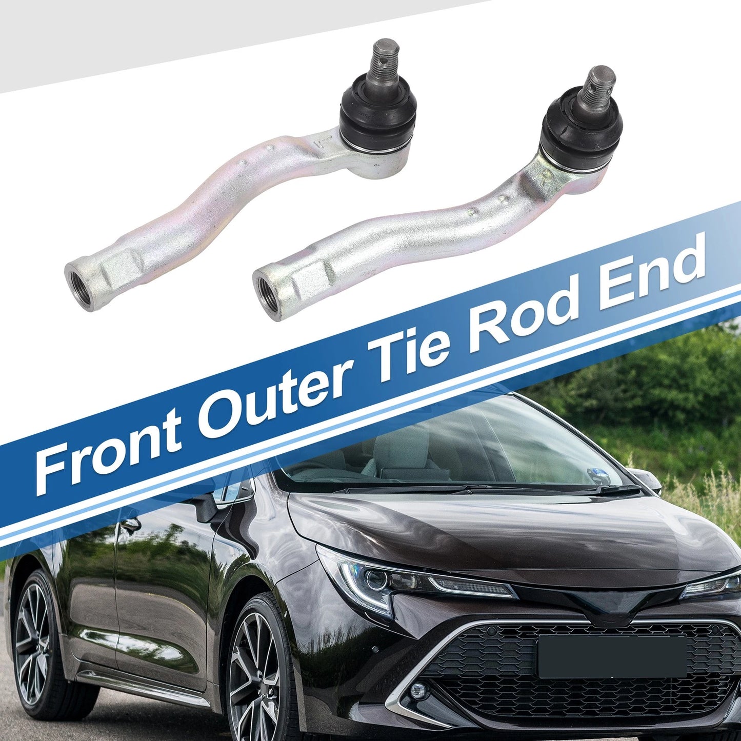2 x Front Outer Tie Rod End Links for Toyota Land Cruiser (1998–2002)
