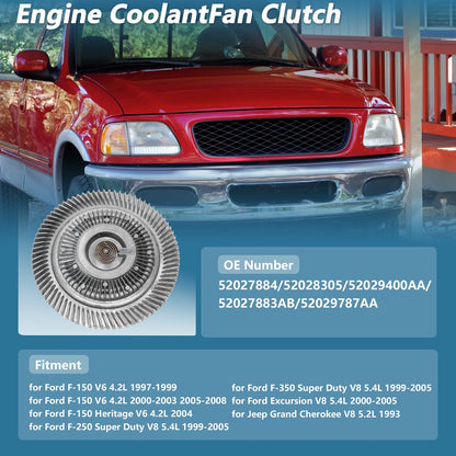 Engine Cooling Fan Clutch for Ford F-150 V6 4.2L (1997-1999)