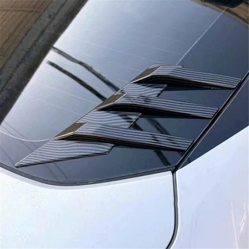 Carbon Fiber Look Rear Windshield Sticker Trim for Car (No Year Specified)