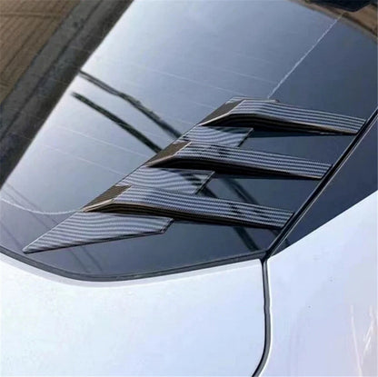 Carbon Fiber Look Rear Windshield Sticker Trim for Car (No Year Specified)