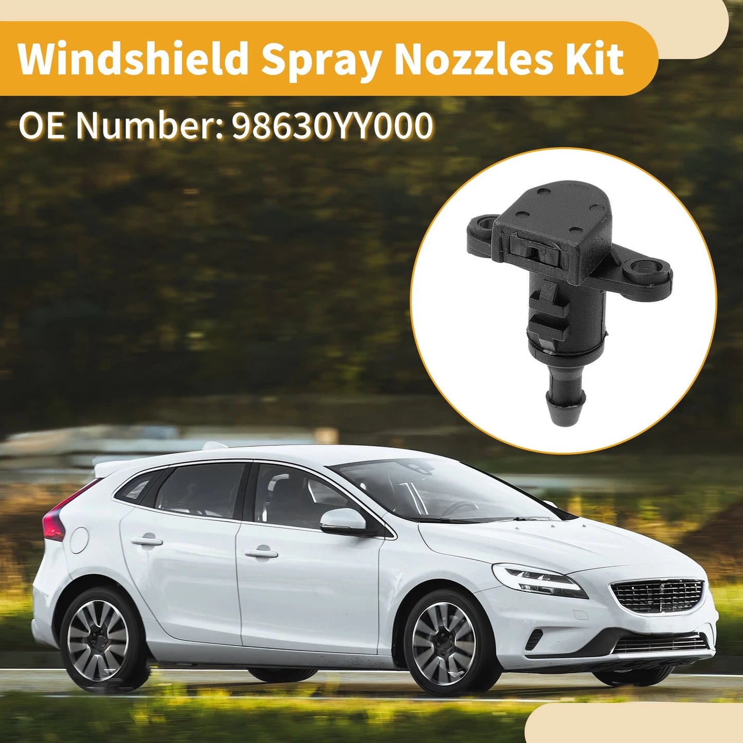 Windshield Washer Nozzle Kit for Kia Picanto (2011-2023)