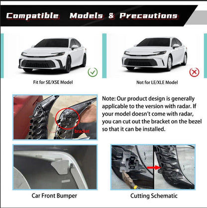 2 x Daytime Running Lamps DRL Fog Lights for 2025 Toyota Camry SE XSE