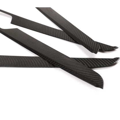 Real Carbon Fiber Side Door Panel Decor Trim Fit For Porsche Macan 2015-2020
