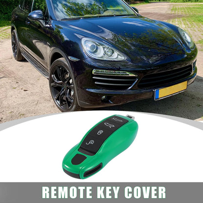 1 Set Green Remote Key Cover Key Fob Case Shell for Porsche Cayenne Panamera