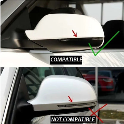 Side View Mirror Covers for Audi A4 B8 (2009-2014) 2 Piece Gloss Black